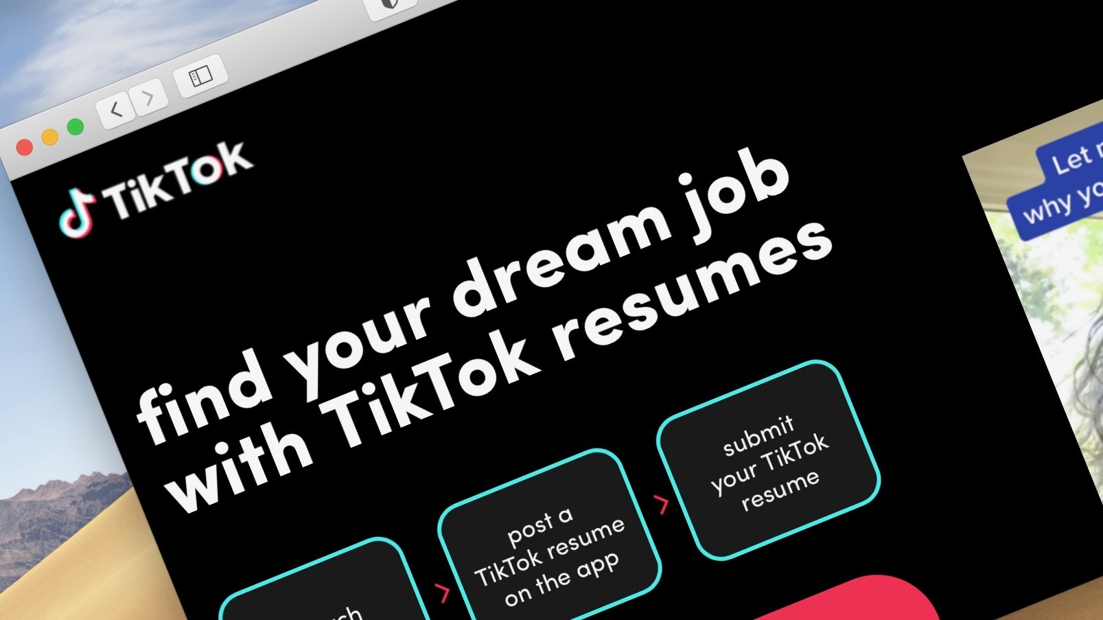 Tiktok Resume Template